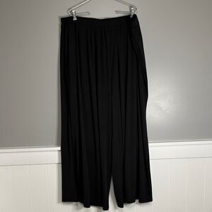 Cider Black Wide-Leg Pull-On Pants